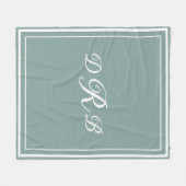 Couverture Polaire Monogramme Initial Personnalisé Calligraphie Class (Devant (Horizontal))