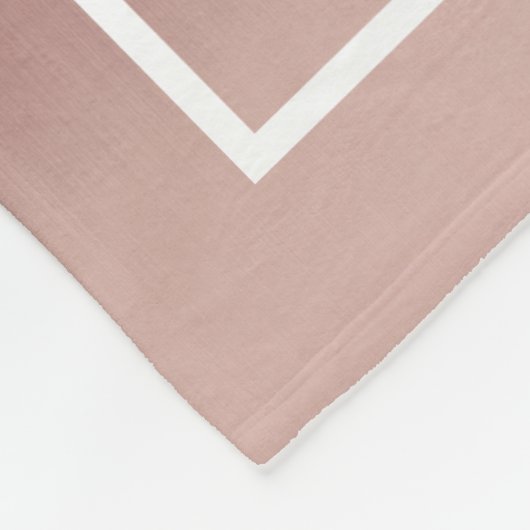 Couverture Polaire Monogramme initial rose simple (Coin)