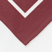 Couverture Polaire Monogramme initial simple rouge Bourgogne (Coin)