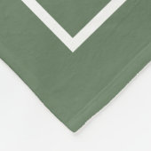 Couverture Polaire Monogramme initial vert simple (Coin)