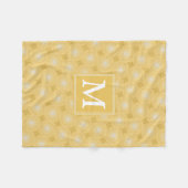 Couverture Polaire Monogramme jaune cercles motif (Devant (Horizontal))