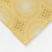 Couverture Polaire Monogramme jaune cercles motif (Coin)