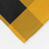 Couverture Polaire Monogramme Jaune noir En vichy Motif (Coin)