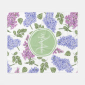 Couverture Polaire Monogramme Lilas Lavande (Devant (Horizontal))