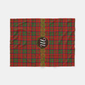 Couverture Polaire Monogramme MacDonald de tartan de Glencoe (Devant (Horizontal))