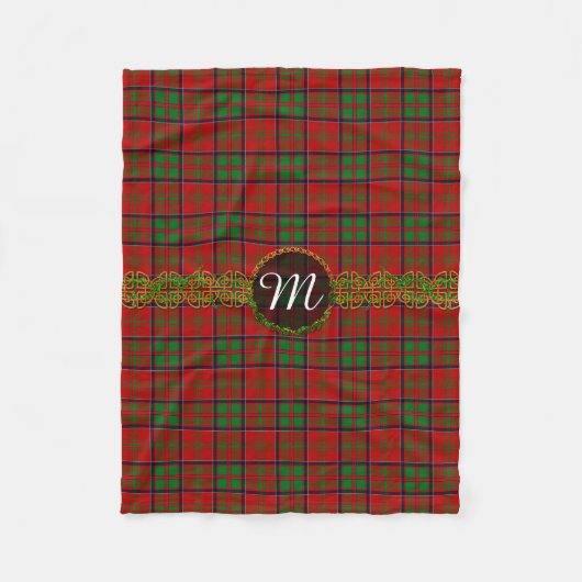 Couverture Polaire Monogramme MacDonald de tartan de Glencoe (Devant)