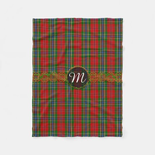 Couverture Polaire Monogramme MacLean de tartan de Duart (Devant)