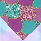 Couverture Polaire Monogramme Magenta Purple Pink Turquoise Sirène Ét