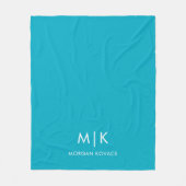 Couverture Polaire Monogramme moderne (Devant)