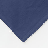 Couverture Polaire Monogramme moderne bleu marine et blanc (Coin)