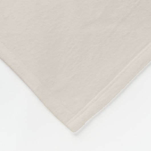 Couverture Polaire Monogramme moderne Gras Crème initiale Beige Minim (Coin)