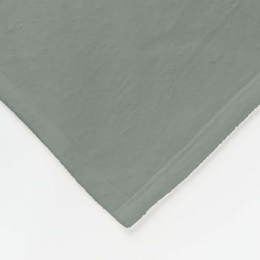 Couverture Polaire Monogramme moderne Gras Sage initial Vert Minimali (Coin)