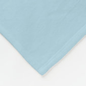 Couverture Polaire Monogramme Moderne Lettre Initiale Joli Bleu Clair (Coin)