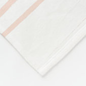 Couverture Polaire Monogramme moderne Lignes rose pâle Art Abstrait (Coin)