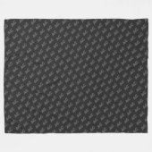 Couverture Polaire Monogramme moderne noir et gris (Devant (Horizontal))