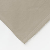 Couverture Polaire Monogramme moderne Nom Script Beige (Coin)