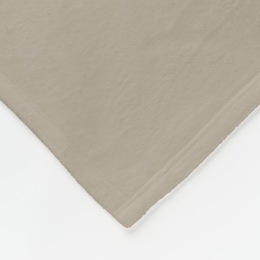 Couverture Polaire Monogramme moderne Nom Script Beige (Coin)