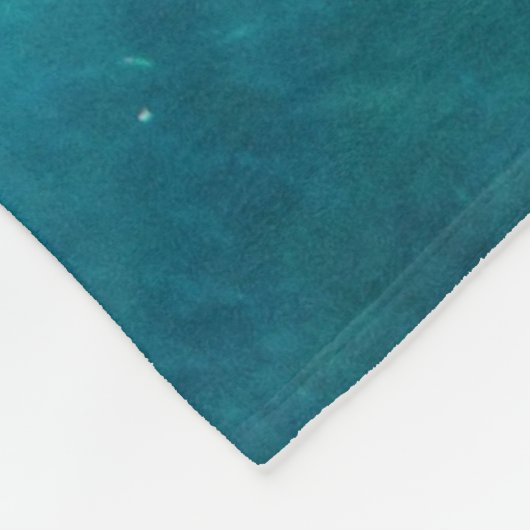 Couverture Polaire Monogramme moderne personnalisé Nom Summer Beach (Coin)