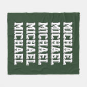 Couverture Polaire Monogramme Moderne Pour Lui Fleece Jeter Blanket (Devant (Horizontal))