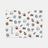 Couverture Polaire Monogramme. Motif Médicale. Pour les médecins et l (Devant (Horizontal))