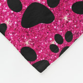 Couverture Polaire Monogramme neon parties scintillant rose chaud pat (Coin)