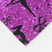 Couverture Polaire Monogramme néon violet parties scintillant de coeu (Coin)