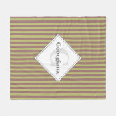 Couverture Polaire Monogramme Neutres Chauds Brown Et Vert (Devant (Horizontal))