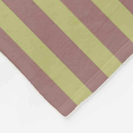 Couverture Polaire Monogramme Neutres Chauds Brown Et Vert (Coin)