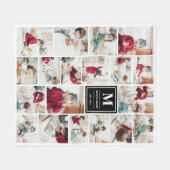 Couverture Polaire Monogramme noir 19 Photos Collage photo (Devant (Horizontal))
