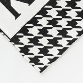 Couverture Polaire Monogramme noir et blanc modèle de base (Coin)