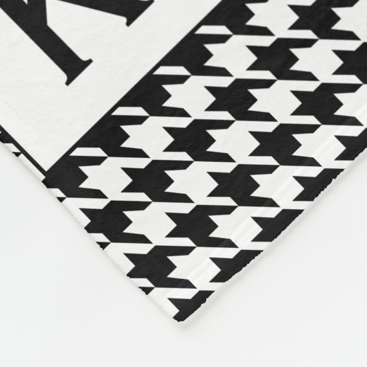 Couverture Polaire Monogramme noir et blanc modèle de base (Coin)