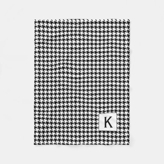 Couverture Polaire Monogramme noir et blanc modèle de base (Devant)