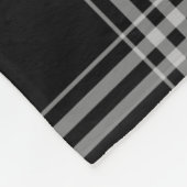 Couverture Polaire Monogramme noir et blanc moderne de famille de (Coin)