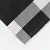 Couverture Polaire Monogramme noir et blanc rustique de contrôle de (Coin)