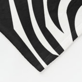 Couverture Polaire Monogramme noir et blanc Zèbre Impression avec ros (Coin)