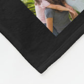 Couverture Polaire Monogramme Nom 44 Photo Collage modifiable noir (Coin)