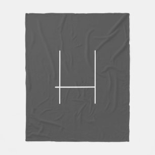 Couverture Polaire Monogramme Nom propre Initiale moderne minimaliste