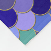 Couverture Polaire Monogramme + nom | Sirène Turquoise et colorée Aqu (Coin)