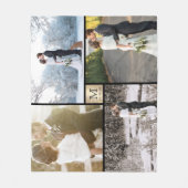 Couverture Polaire Monogramme or et noir 4 Mariage de collection phot (Devant)