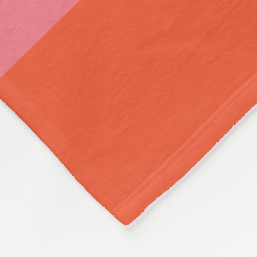 Couverture Polaire Monogramme orange et rose vif trié (Coin)