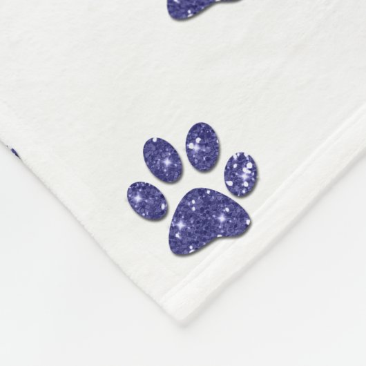 Couverture Polaire Monogramme, Parties scintillant violette, Empreint (Coin)