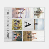 Couverture Polaire Monogramme personnalisé 6 Collage photo (Devant (Horizontal))