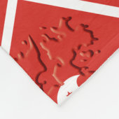 Couverture Polaire Monogramme personnalisé HONG KONG PLAN DRAPEAU HON (Coin)