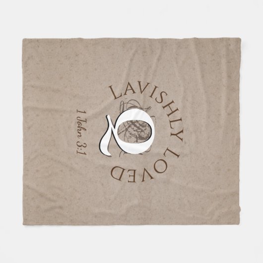 Couverture Polaire Monogramme personnalisé LAVISHLY AIVÉ Christian (Devant (Horizontal))
