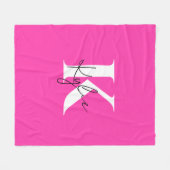 Couverture Polaire Monogramme personnalisé moderne et dynamique - (Devant (Horizontal))