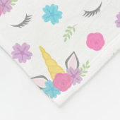 Couverture Polaire Monogramme personnalisé par visage floral de (Coin)