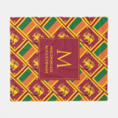 Couverture Polaire Monogramme personnalisé Style SRI LANKA DRAPEAU CA (Devant (Horizontal))