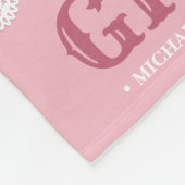 Couverture Polaire Monogramme Photo Collage Joyeux Anniversaire Grand (Coin)