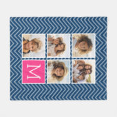 Couverture Polaire Monogramme photo de collection de la marine Hot Pi (Devant (Horizontal))