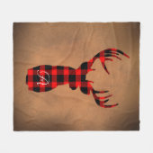 Couverture Polaire Monogramme plaqué de buffle de cerf rustique (Devant (Horizontal))